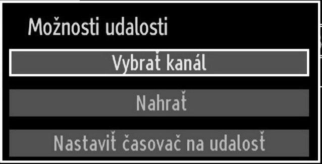 Swap (Teraz): Zobrazuje aktuálny program. Nahrávanie cez EPG obrazovku DÔLEŽITÉ : Pre nahrávanie programu by ste mali najprv pripojiť USB disk k vášmu TV, pokým je TV vypnutý.