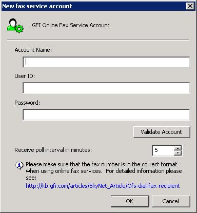 Screenshot 66: Nowe konto w usłudze faksu internetowego GFI 3.