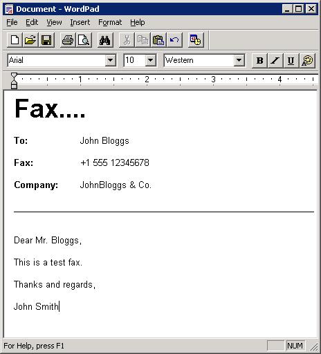 Screenshot 91: Dokument gotowy do wydruku dla NetPrintQueue2FAX 7.10.1 Konfigurowanie opcji NetPrintQueue2FAX Należy skonfigurować program GFI FaxMaker w celu określenia identyfikatorów dla odbiorców.