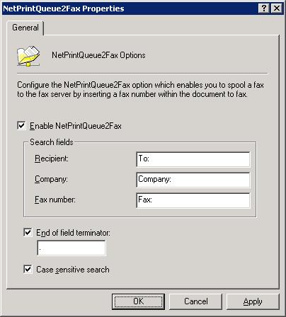 Screenshot 92: Konfiguracja NetPrintQueue2FAX 2.