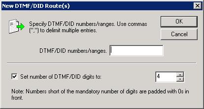 Pojedyncze dodawanie tras DID/DTMF 1. W oknie GFI FaxMaker Configuration kliknij prawym przyciskiem myszy opcję Routing > DTMF/DID i wybierz polecenie New. Screenshot 100: Tworzenie nowej trasy DID 2.