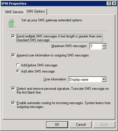 Screenshot 124: Opcje wiadomości SMS 2.
