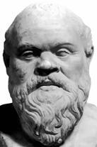 na ziemię. Jak pamiętamy Sokrates nakazywał troskę o własną duszę i pielęgnację cnoty (doskonałości), która miała dać człowiekowi szczęście.