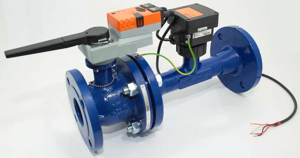 zawory serii EPIV Electronic Pressure Independent Control Valve Y M V część pomiarowa czujnik przepływu siłownik z regulatorem przepływu Medium: woda gorąca lub zimna z glikolem do 50% Temperatura: