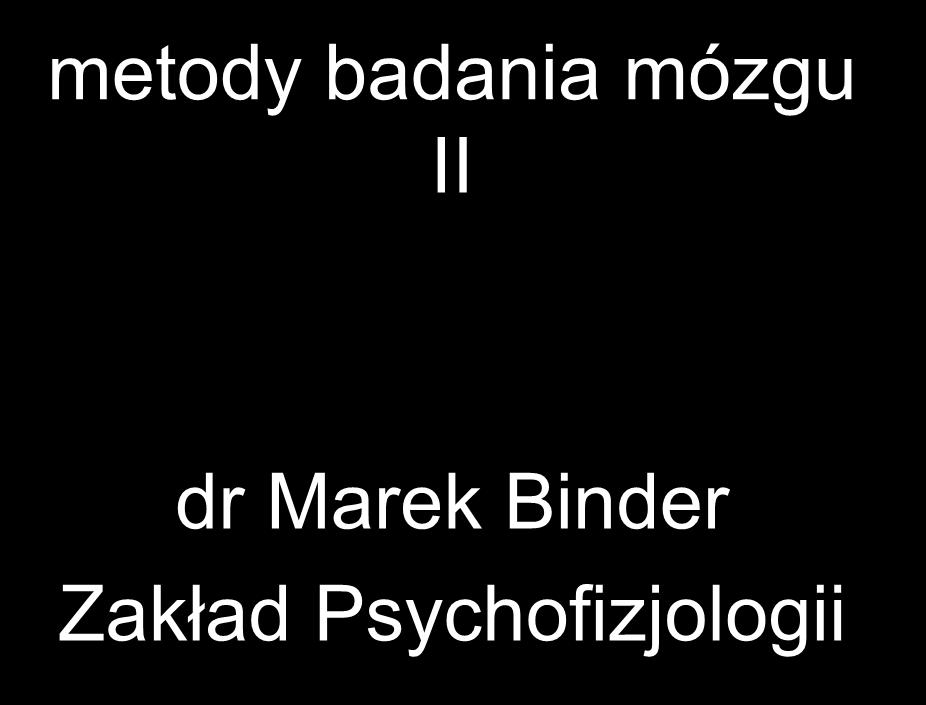 dr Marek Binder