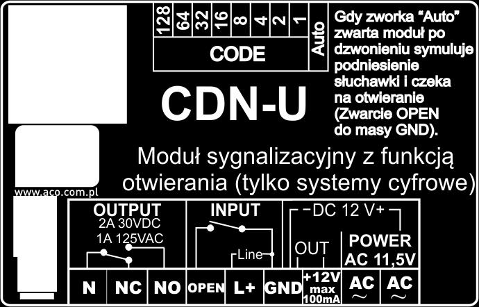 Moduł CDNVK - moduł kamery stosowany w systemie video domofonowym CDNV.