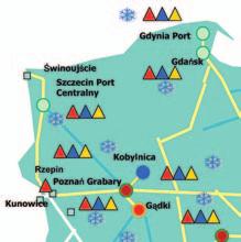 Infrastruktura transportowa Transport intermodalny, mimo powolnego wzrostu, ma marginalny udział w przewozach towarów Przyczyną jest zły stan kolei, brak odpowiednich terminali i centrów