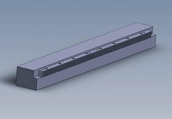 The standard mounting instructions suggested by Gambini Meccanica are indicated here below. Racks can be mounted end to end in order to reach every possible length.