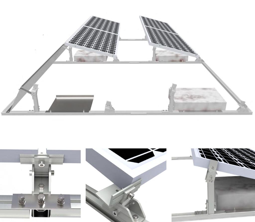 17 PAGE 5 08 BALAST Konstrukcja balastowa MP Solar to rozwiązanie z powodzeniem stosowane na wszelkich płaskich dachach.