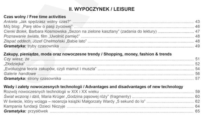 nowe tematy GCSE