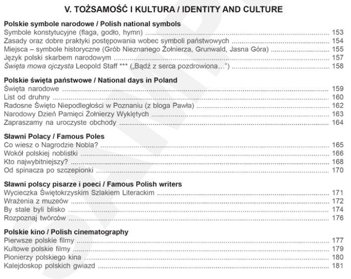 Zawartość podręcznika a nowe tematy GCSE (5/5)