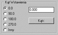 BeStCAD - Moduł STAL 4 Wyrównanie i kąt wstawienia W skład wycinka wchodzą elementy służące do ustalenia kąta wstawienia profilu wraz z tzw. wyrównaniem.