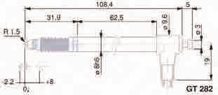 µm GTL 222 +/- 1,5 1,2 Viton 0,7 1,0 3,2 0,015 0,02 0,2 + 2,4 x L2 # 101 GTL 222-A +/- 1,5 0,2-0,25 6,0 3,2 0,015 0,02 0,2 + 2,4 x L2 # 102 GT 282 +/- 2,0 1,0 Viton 1,1 1,5 10,3 0,05 0,05 0,2 + 3,0 x