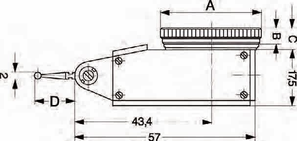 33246 ß Model standardowy - Dokładność pomiaru zgodnie z DIN 2270 - Kierunek obrotu wskazówki w prawo z automatycznym przełączeniem kierunku pomiaru - Obudowa z trzema frezowanymi prowadnicami