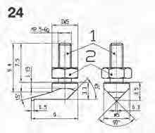 spiczasty Promień 0,5 102 3 Czujnik płaski 4,8 mm Ø 103 4 Czujnik płaski 7,8 mm Ø 104 5 Czujnik stykowy 1,5