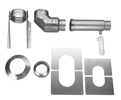 Systemy spalinowe Pakiety/elementy pojedyncze (ze stali), Ø 150/200 mm i Ø 130 mm * Zakres dostawy Opis Uwagi AZB 703