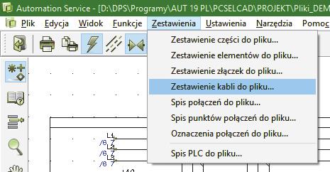 ZESTAWIENIA DO PLIKU Drukowanie zestawień I etykiet Możesz wydrukować wszystkie rodzaje zestawień w różnych formatach. Wszystkie zestawienia zawierają dane ze schematów.