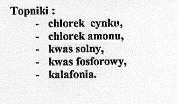 lutami miedzianymi i mosiężnymi Działanie topnika przy lutowaniu polega na usunięciu tlenków z