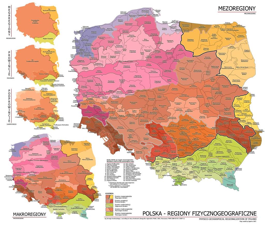 4.1.1. POŁOŻENIE FIZYCZNOGEOGRAFICZNE I RZEŹBA TERENU Zgodnie z regionalizacją fizycznogeograficzną Polski, obszar miasta Bierunia znajduje się na granicy dwóch prowincji: prowincji Wyżyny Polskie i