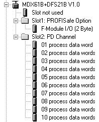 7 Projektowanie za pomocą PROFINET Projektowanie kontrolera PROFINET IO Wpis "MDX61B+DFS21B" [2] należy przeciągnąć za pomocą myszy do pola PROFINET IO/System i przydzielić nazwę stacji PROFINET.