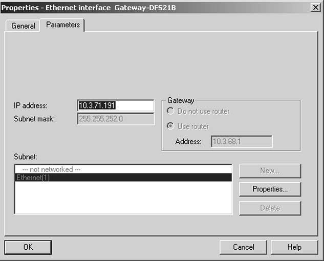 Projektowanie za pomocą PROFINET Projektowanie kontrolera PROFINET IO 7 Aby wprowadzić przydzielony wcześniej adres IP ( poniższa ilustracja),