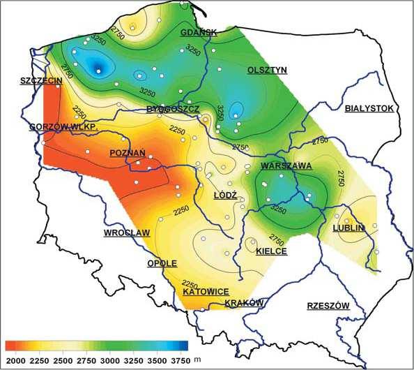 i Sudetów oraz obszarów pozbawionych danych