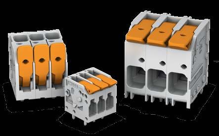 Kompaktowe i wydajne złączki do płytek drukowanych zapewniają nie tylko wygodną obsługę za pomocą dźwigni lub bez, ale również najwyższą uniwersalność, dzięki możliwości podłączania przewodów (od 0,2