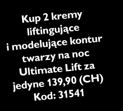PP 44 Kup 2 kremy liftingujące i modelujące kontur twarzy na noc Ultimate Lift za jedyne 139,90 (CH) Kod: 31541 139,90!