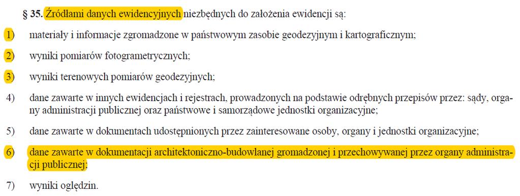 Źródła danych o budynkach