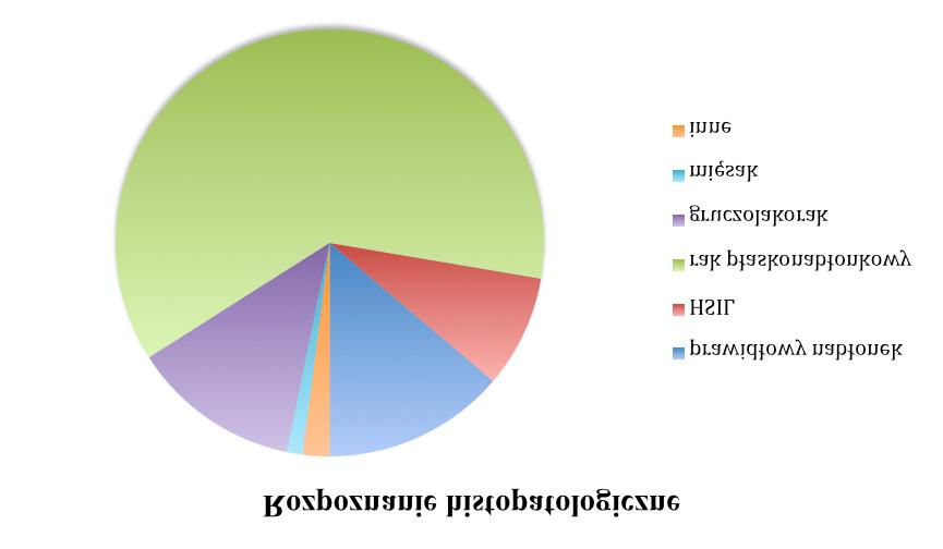 niak, lymphoepithelioma, ca microcellulare, rak neuroendokrynny, rak surowiczy). Braki danych na poziomie 5% (Ryc. 2).