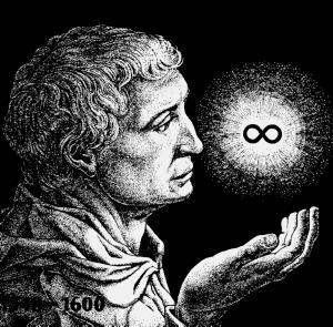 Giordano Bruno utosamił Boga ze wiatem przyrody Bóg jest nieskoczony, zatem i wszechwiat jest nieskoczony. Uwaam, e gwiazdy stałe s tej samej natury co Słoce.
