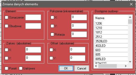 Elementów. Wyświetla następujący formularz: 7) Przycisk Zmień z pliku działa podobnie jak opisany w punkcie 6 z tą różnicą, że listę elementów można mieć wcześniej zapisaną w pliku.
