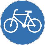33. Po drodze oznaczonej tym znakiem: a) mogą się poruszać także wózki rowerowe, których szerokość nie przekracza 1 m b)