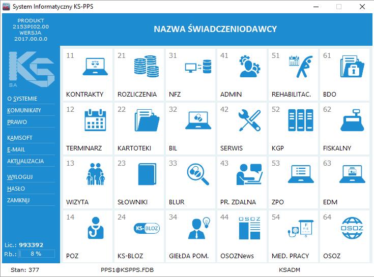 2. NOWY WYGLĄD Zmieniono wygląd głównego menu aplikacji, wprowadzając w ten sposób jeden standard dla zintegrowanego systemu informatycznego. Rys. 2.1. Nowy wygląd głównego menu 3.