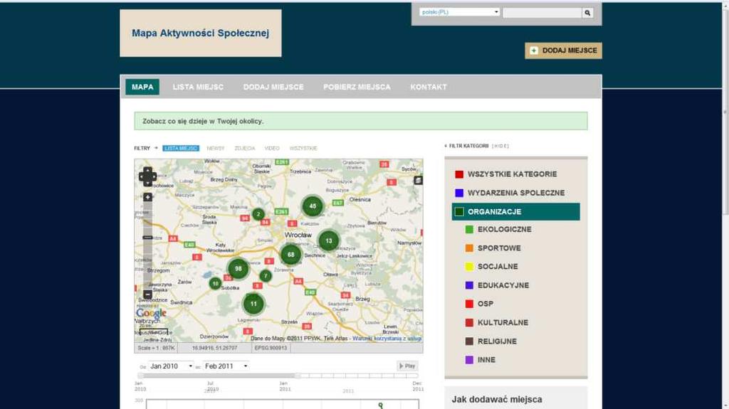 11.1.3 Wsparcie informacyjne i promocyjne trzeciego sektora ze strony powiatu Mapa Aktywności Społecznej W ramach uczestnictwa powiatu wrocławskiego w projekcie pn.