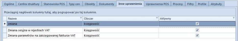 W bazie wykreowanej we francuskiej wersji językowej pomimo nadania uprawnienia oraz aktywacji pełnego diagramu stanów, seryjna zmiana rejestrów VAT na zatwierdzonej fakturze VAT jest zablokowana. 16.