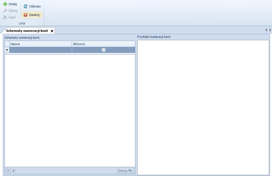 7.1.1 Dodawanie numeracji W celu dodania schematu numeracji należy wybrać przycisk [Dodaj]. Rys.