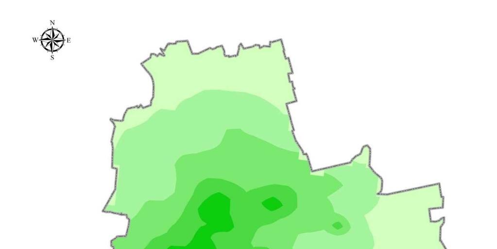 Rysunek 3 Rozkład stężeń pyłu zawieszonego PM2,5 o