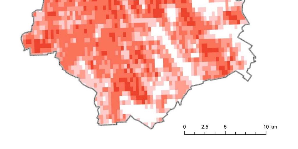 Rysunek 5 Emisja liniowa pyłu zawieszonego PM2,5 pochodząca z dróg powiatowych i gminnych w