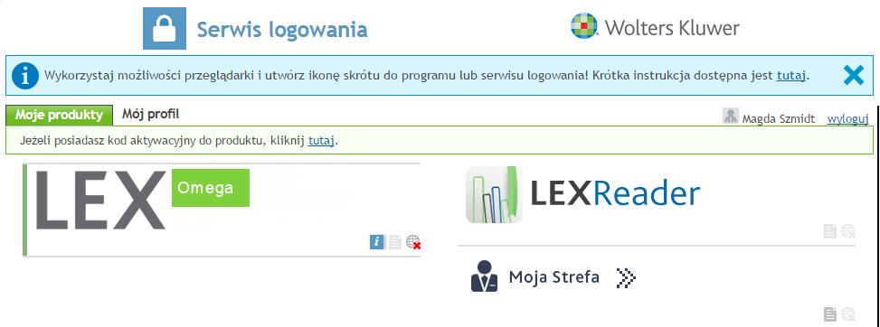 2. Logowanie Link do serwisu logowania www.logowanie.wolterskluwer.