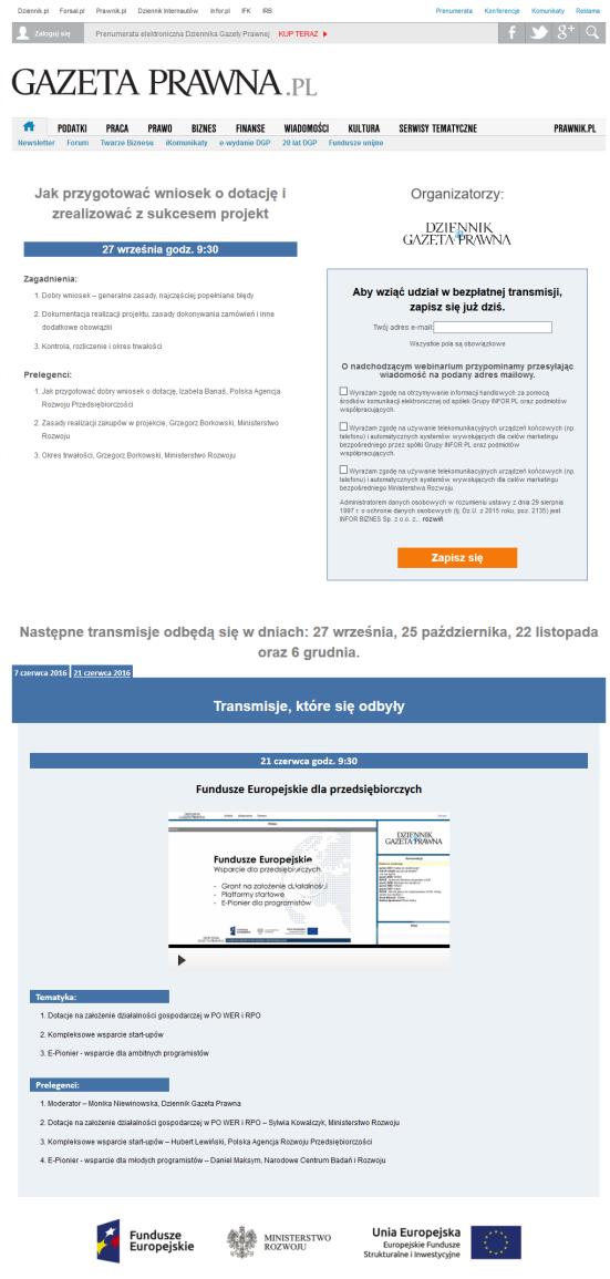 Fundusze Europejskie - praktycznie Element dodatkowy webinaria CZERWIEC 1. Dotacje dla małych i średnich firm, rola innowacyjności, współpraca biznesu i B+R 2.