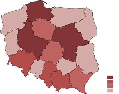 102 GOSPODARKA Wykres 90. Liczba przedsiębiorstw przemysłowych, które kupiły lub sprzedały technologie według rodzaju technologii w Polsce w 2011 r.