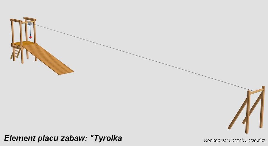 ŁĄCZNA DŁUGOŚĆ TRASY: 80,4 m Elementy do wykonania przeszkód lina stalowa, śr. 10 mm lina poliamidowa, śr. 16 mm, kręcona, kolorowa lina polipropylenowa, śr.