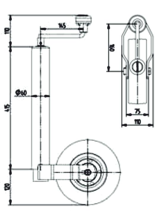 .. 230mm Rura zewnêtrzna:... O60x4mm Max. obci¹ statyczne:.