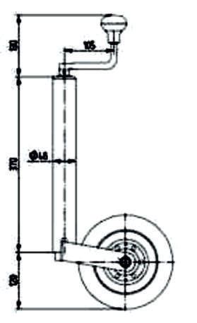 Ko³a podporowe O48 Dane techniczne Ko³o podporowe TK48 (standard) Rozmiar:.