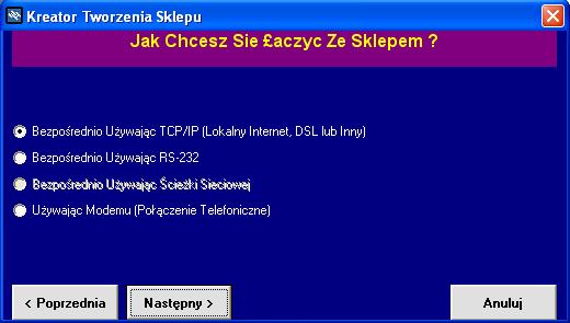 Domyślne połączenie dla wag Proxima Bezpośrednio UŜywając