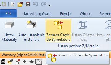 Symulacja wiercenia Multi Drill Agregaty Multi Drill Agregaty Multi Drill są teraz definiowalne i wyświetlane na symulacji w Alphacam.