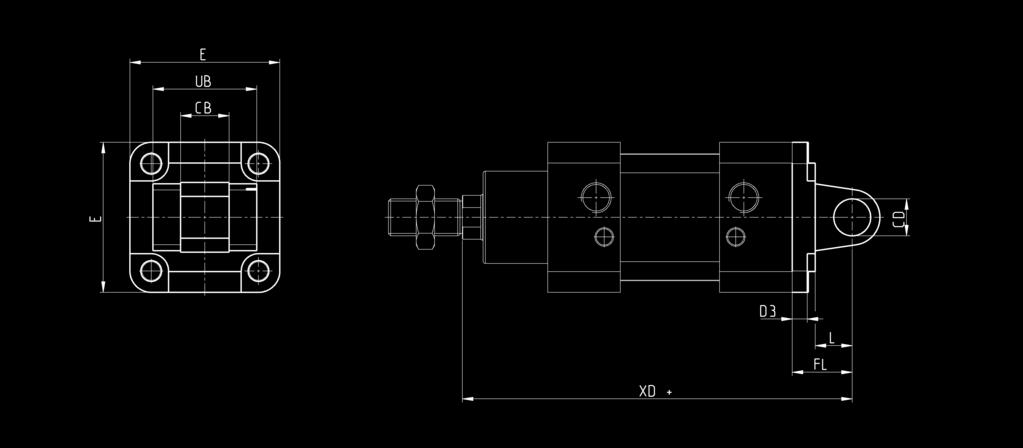 CR-90-63 63 2 6 75 32 32 5 85 6,5 CR-90-80 80 25 20 95 36 36 65 20 0 CR-90-00 00 25 20 4 4 4 75 230 0 CR-90-25 25 37 30 40 50 50 97 275 0 Uchwyt do montażu na czopie tylnym męskim z końcówką kulistą,