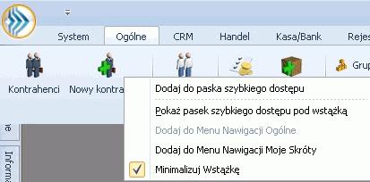 Kolejno wybierając z klawiatury dwukrotnie klawisz <K> zostanie otworzona: Lista kontrahentów lub wybierając klawisz <P>: Lista pracowników itd.