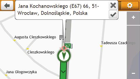 Wykonaj następujące czynności: Aby... Wykonaj... obliczyć trasę i rozpocząć nawigację zapisać lokalizację jako ulubioną wyświetlić na mapie lokalizację punktu POI stuknij.